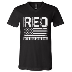 Red Friday Remember Everyone Deployed Retro Us Ar.My Military V-Neck T-Shirt