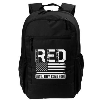 Red Friday Remember Everyone Deployed Retro Us Ar.My Military Daily Commute Backpack
