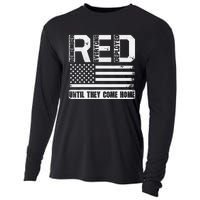 Red Friday Remember Everyone Deployed Retro Us Ar.My Military Cooling Performance Long Sleeve Crew