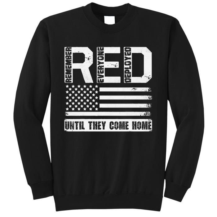 Red Friday Remember Everyone Deployed Retro Us Ar.My Military Tall Sweatshirt