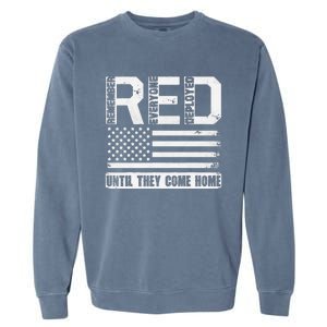 Red Friday Remember Everyone Deployed Retro Us Ar.My Military Garment-Dyed Sweatshirt