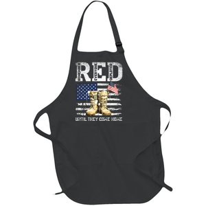 RED Friday Remember Everyone Deployed Every Friday Veterans Full-Length Apron With Pockets