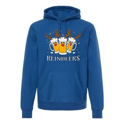 Reinbeers Funny Reindeer Beer Christmas Ing Gift Premium Hoodie