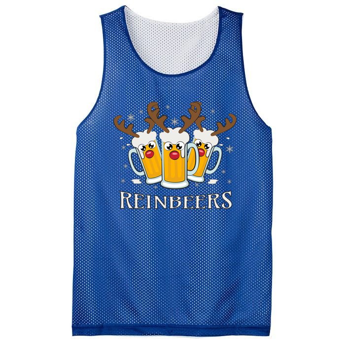 Reinbeers Funny Reindeer Beer Christmas Ing Gift Mesh Reversible Basketball Jersey Tank