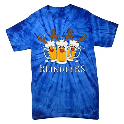 Reinbeers Funny Reindeer Beer Christmas Ing Gift Tie-Dye T-Shirt