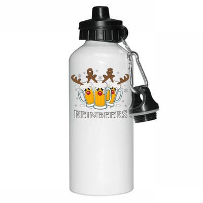 Reinbeers Funny Reindeer Beer Christmas Ing Gift Aluminum Water Bottle