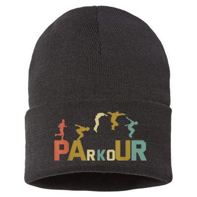 Retro Free Running Parkour Sustainable Knit Beanie