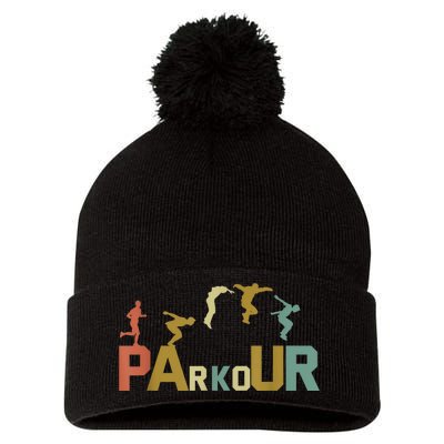 Retro Free Running Parkour Pom Pom 12in Knit Beanie