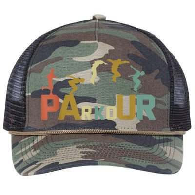 Retro Free Running Parkour Retro Rope Trucker Hat Cap