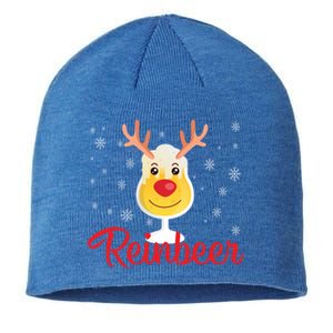 Reinbeer Funny Reindeer Beer Christmas Ing Party Xmas Cute Gift Sustainable Beanie