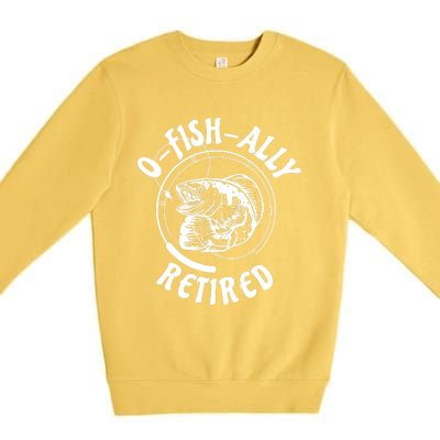 Retired Fishing Retirement Gift Premium Crewneck Sweatshirt