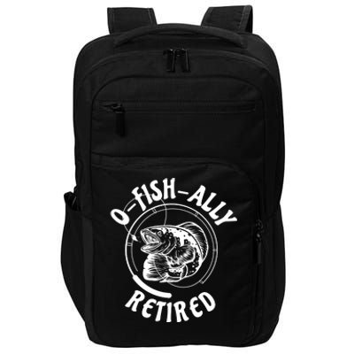 Retired Fishing Retirement Gift Impact Tech Backpack