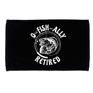 Retired Fishing Retirement Gift Microfiber Hand Towel