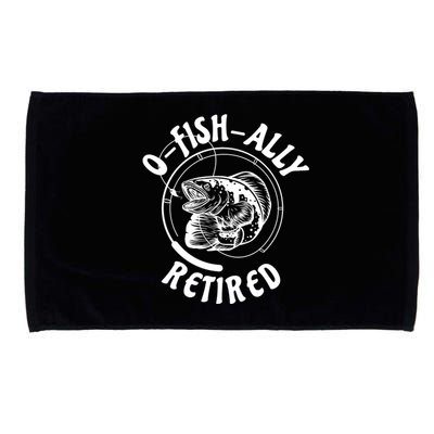 Retired Fishing Retirement Gift Microfiber Hand Towel