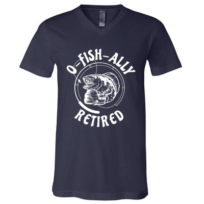 Retired Fishing Retirement Gift V-Neck T-Shirt