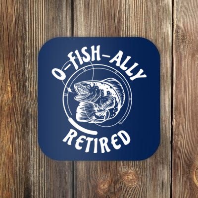 Retired Fishing Retirement Gift Coaster