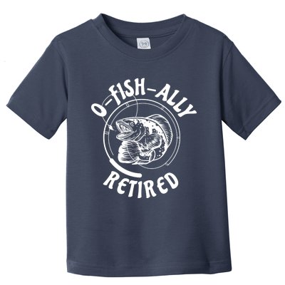 Retired Fishing Retirement Gift Toddler T-Shirt