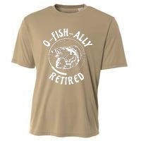 Retired Fishing Retirement Gift Cooling Performance Crew T-Shirt