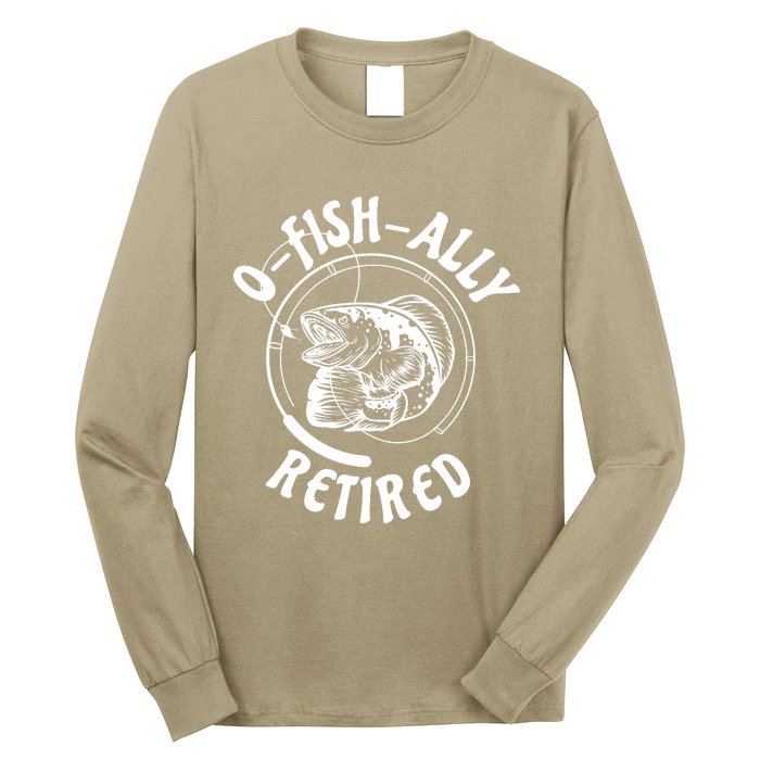 Retired Fishing Retirement Gift Long Sleeve Shirt