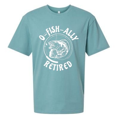 Retired Fishing Retirement Gift Sueded Cloud Jersey T-Shirt