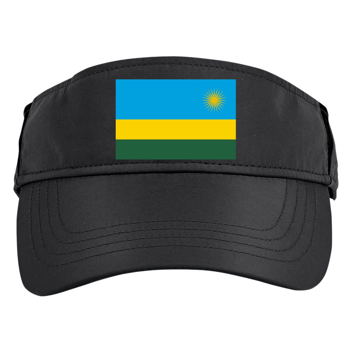 Rwanda Flag Adult Drive Performance Visor