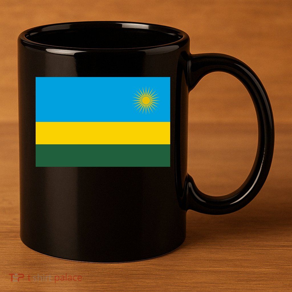 Rwanda Flag 11oz C Handle Ceramic Mug
