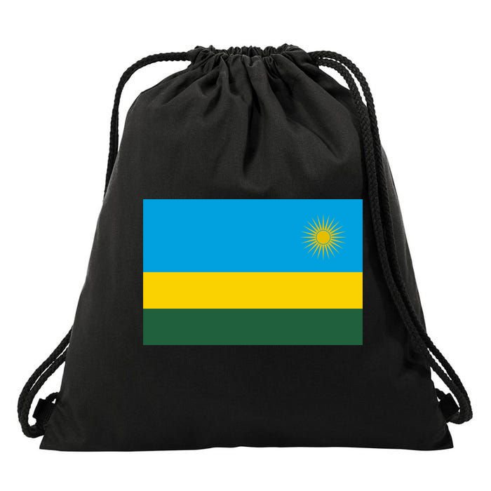 Rwanda Flag Drawstring Bag