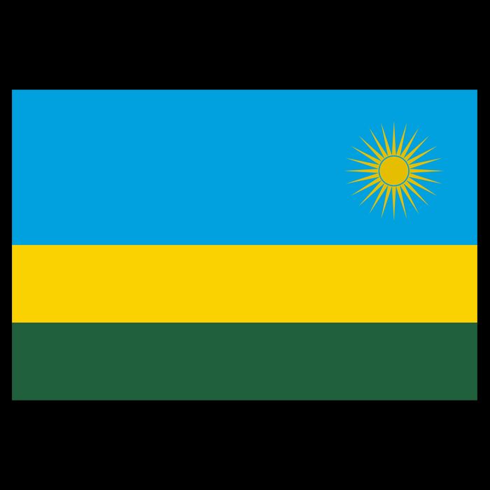 Rwanda Flag Drawstring Bag