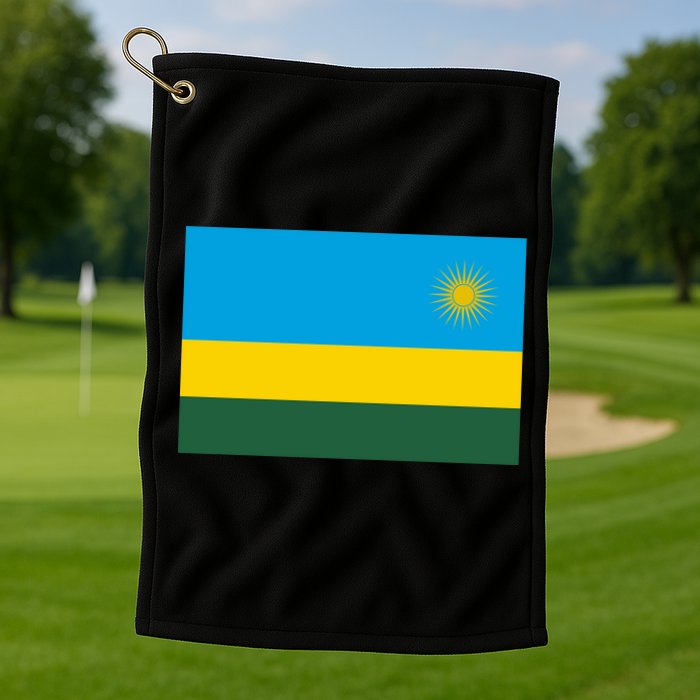 Rwanda Flag Golf Towel