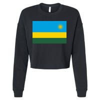 Rwanda Flag Cropped Pullover Crew