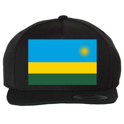 Rwanda Flag Wool Snapback Cap