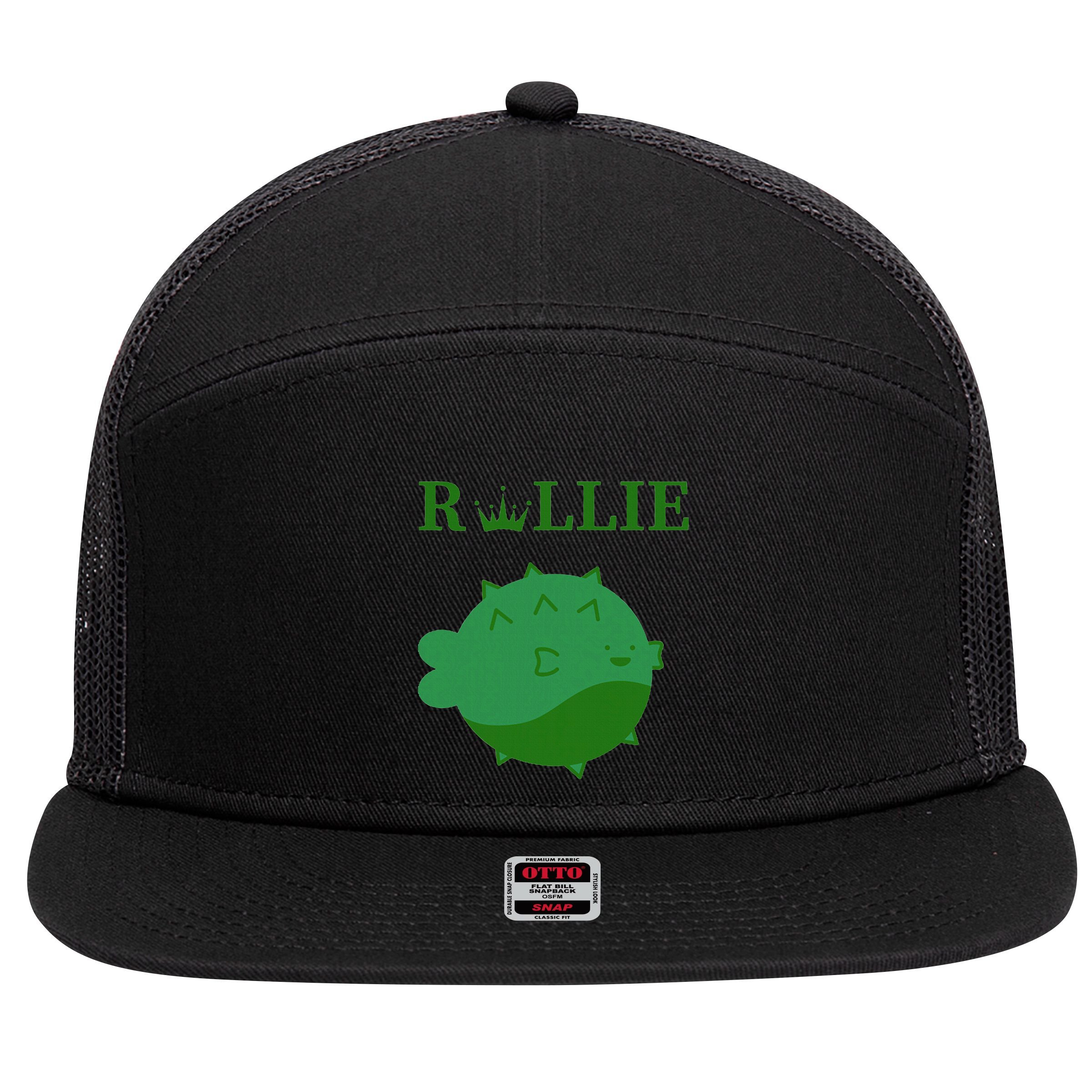 Rollie Fish 7 Panel Mesh Trucker Snapback Hat