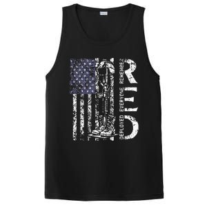 RED Friday Remember Everyone Deployed Retro US Army Military PosiCharge Competitor Tank