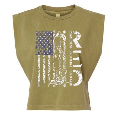 RED Friday Remember Everyone Deployed Retro US Army Military Garment-Dyed Women's Muscle Tee