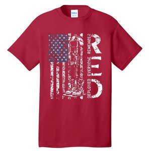 RED Friday Remember Everyone Deployed Retro US Army Military Tall T-Shirt