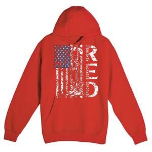 RED Friday Remember Everyone Deployed Retro US Army Military Premium Pullover Hoodie