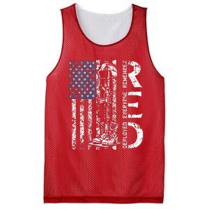 RED Friday Remember Everyone Deployed Retro US Army Military Mesh Reversible Basketball Jersey Tank