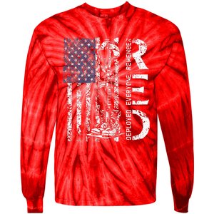 RED Friday Remember Everyone Deployed Retro US Army Military Tie-Dye Long Sleeve Shirt