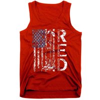 RED Friday Remember Everyone Deployed Retro US Army Military Tank Top