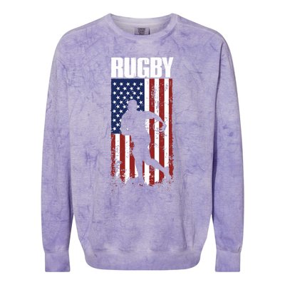 Rugbys Funny Rugby Sports RUGBY Rugby Player Colorblast Crewneck Sweatshirt