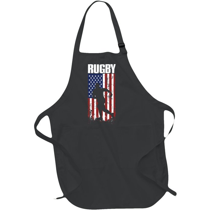 Rugbys Funny Rugby Sports RUGBY Rugby Player Full-Length Apron With Pockets