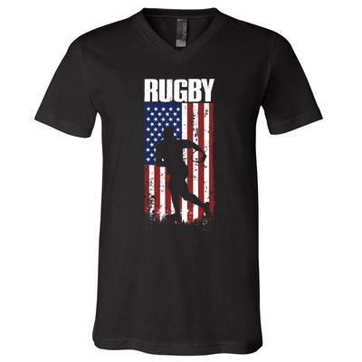 Rugbys Funny Rugby Sports RUGBY Rugby Player V-Neck T-Shirt