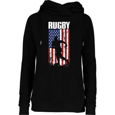 Rugbys Funny Rugby Sports RUGBY Rugby Player Womens Funnel Neck Pullover Hood