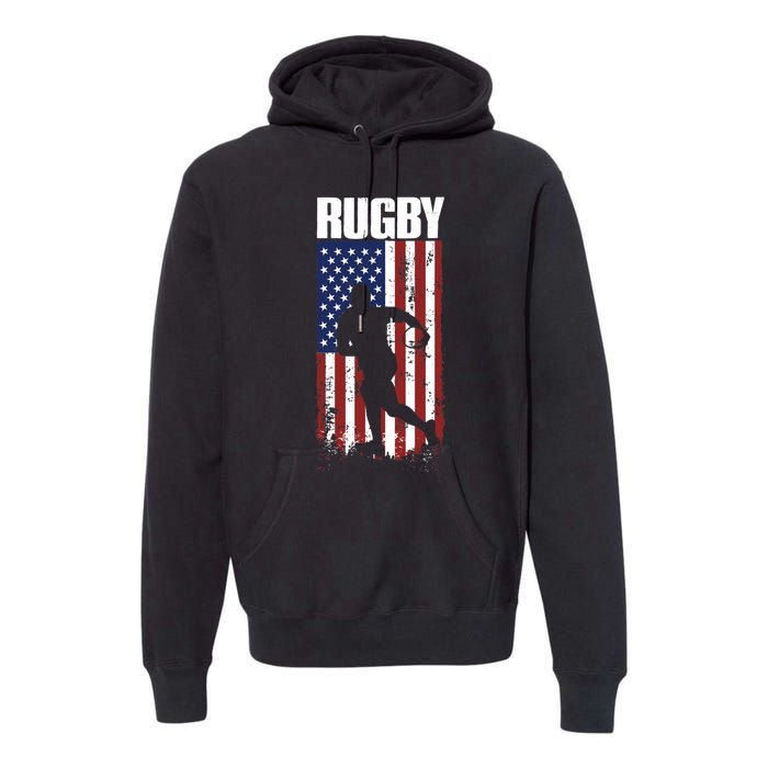 Rugbys Funny Rugby Sports RUGBY Rugby Player Premium Hoodie