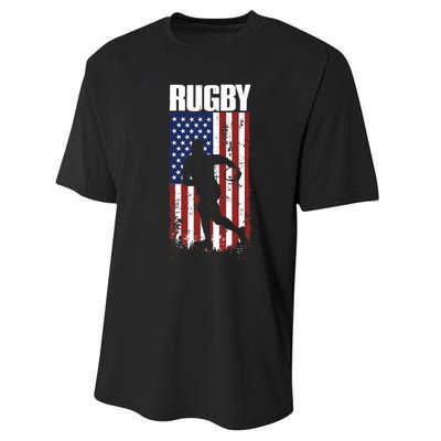 Rugbys Funny Rugby Sports RUGBY Rugby Player Performance Sprint T-Shirt