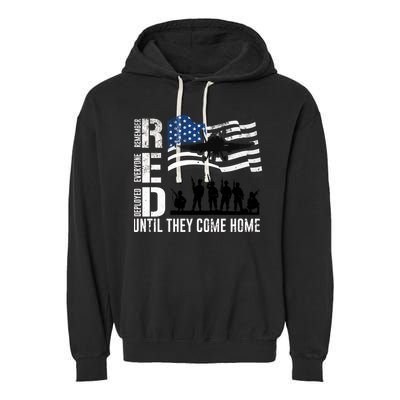 Red Friday Remember Everyone Deployed Until Come Garment-Dyed Fleece Hoodie