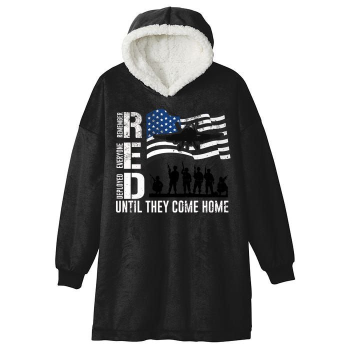 Red Friday Remember Everyone Deployed Until Come Hooded Wearable Blanket