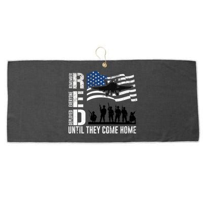 Red Friday Remember Everyone Deployed Until Come Large Microfiber Waffle Golf Towel