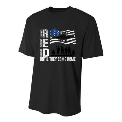 Red Friday Remember Everyone Deployed Until Come Youth Performance Sprint T-Shirt