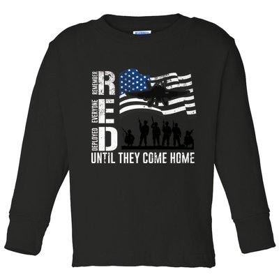 Red Friday Remember Everyone Deployed Until Come Toddler Long Sleeve Shirt